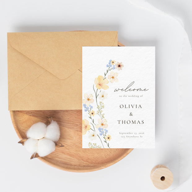 Wedding Welcome Sign, Templett Welcome Poster, Printable Wedding Welcome, Minimalist Welcome sign, Edit with TEMPLETT, WLP-PAL 5607