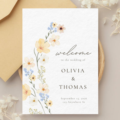 Wedding Welcome Sign, Templett Welcome Poster, Printable Wedding Welcome, Minimalist Welcome sign, Edit with TEMPLETT, WLP-PAL 5607